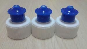 White and Blue Sliding Plastic Cap