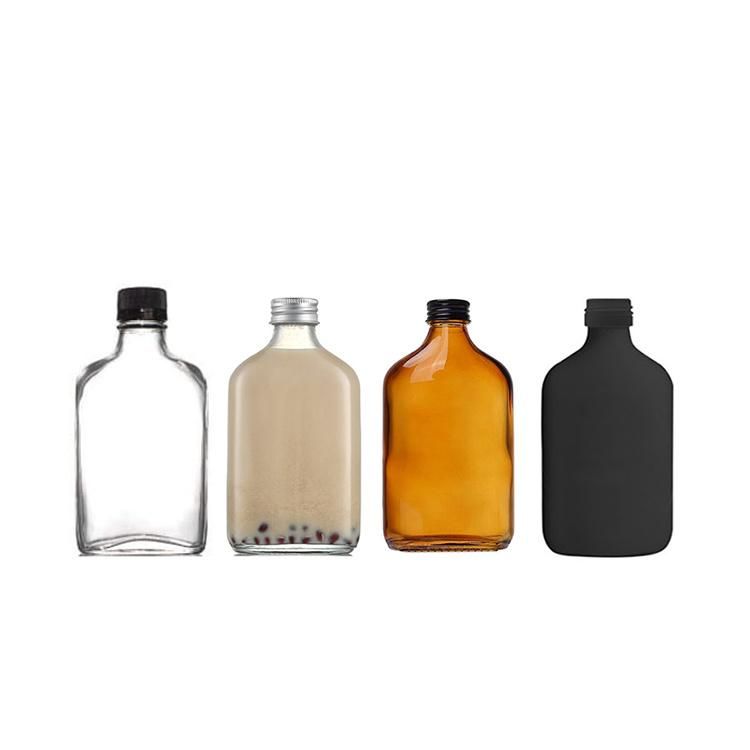 250ml Matte Black Juice Whiskey Flask Cold Brew Coffee Glass Bottle