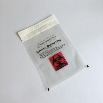 Custom Plastic Biohazard Bags Medical Clear Resealable 95kpa Specimen Transport Bag