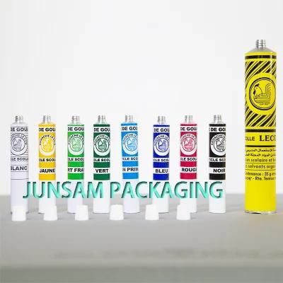 Aluminum Collapsible Empty Tube Hand Balm Cosmetic Cream Octagonal Plastic Cap Packaging