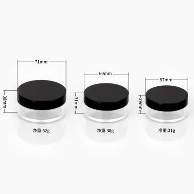 20g 50g Round Plastic Powder Packaging Loose Powder Box Empty Loose Powder Case