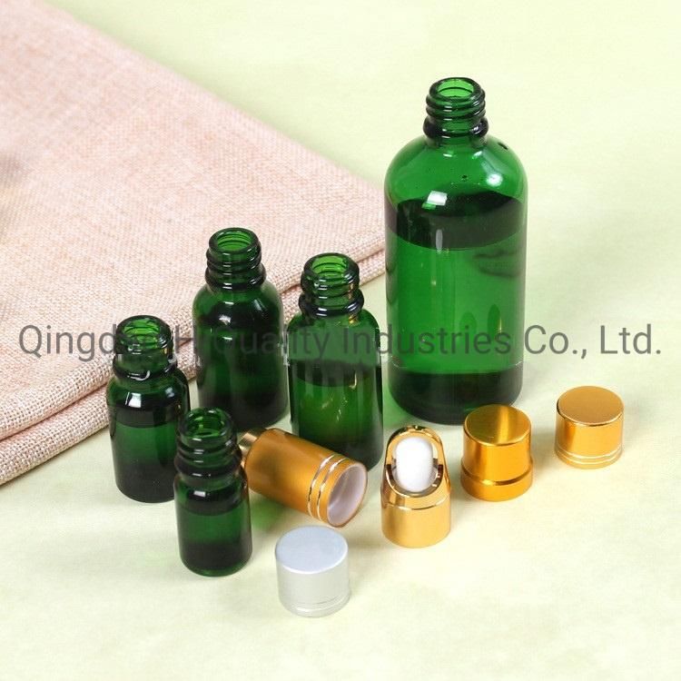 5ml-100mlessential Oil Green Glass Bottles with Screw Caps