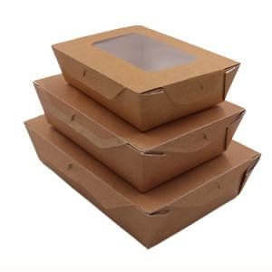 26oz/45oz/52oz/66oz Disposable Takeaway/Take Away Fast Food Kraft Paper Lunch Box