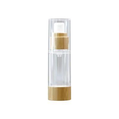 Bamboo Airless Lotion Pump with Airless Lotion Pet Bottle