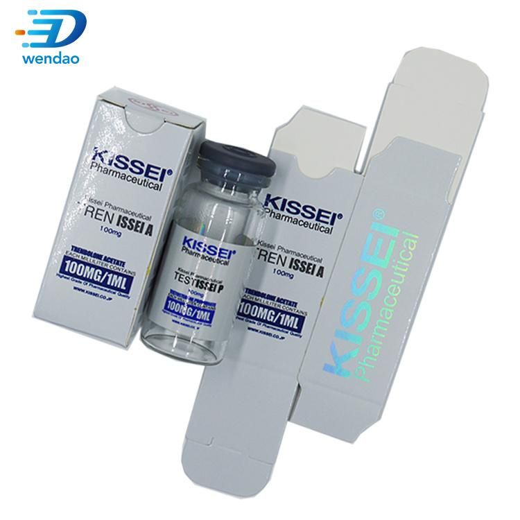 Custom Printed Waterproof Medicine Pharmaceutical Packaging 10ml Steroi Vial Labels and Boxes