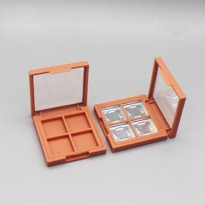 4-Color Cosmetics Manufacture Plastic Eyeshadow Palette Makeup Beauty Packaging Lotus Color Eyeshadow Case for Sale