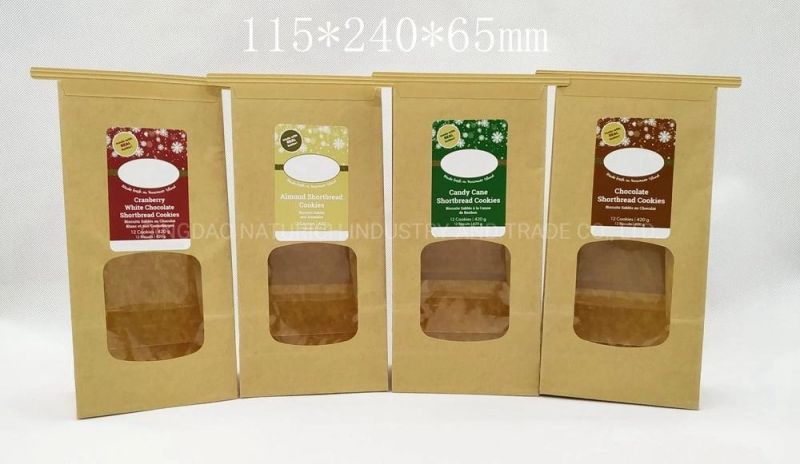 Cookie Biscuit Pastry Packaging Paper Bag with Tin Tie