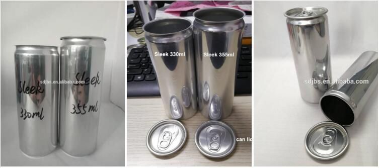 Empty Aluminum Beer Can Sleek 355ml Beverage Can