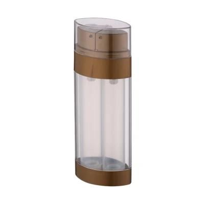 Luxury Clear Empty Double Chamber Airless Bottle Packaging 30ml 60ml