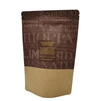 Wholesale Packaging Bag Kraft Paper Pouch Coffee Bags for Coffee Bean