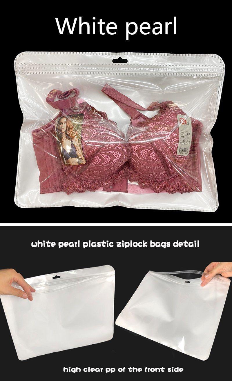 Plastic Garment Zipper Swimwear Clothing Underwear Packaging Bag