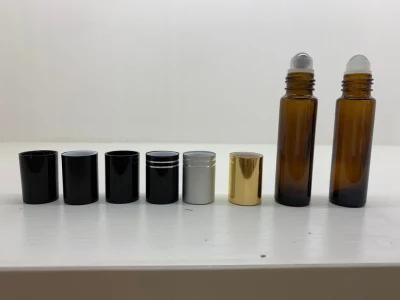 10ml Empty Amber Glass Essential Oil Roll on Bottle with Stainless Steel Metal Roller Ball