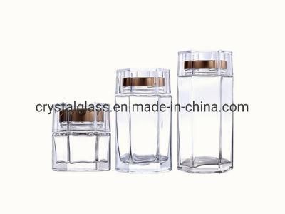 212ml 314ml Clear Straight Side Honey Jam Glass Food Jar with Deep Metal Lid