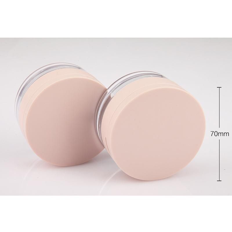 High Quality in Stock Pink Black Plastic Empty Plastic Makeup Powder Jars Cosmetic Loose Powder Jar with Sifter