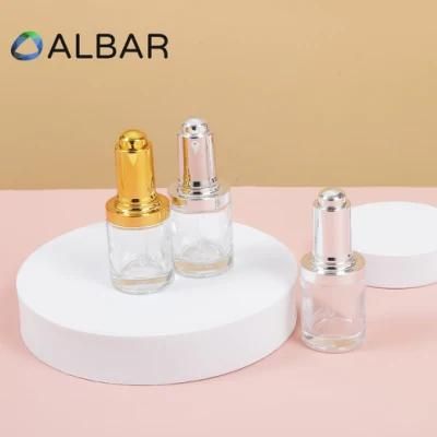 High Quality Thick Base Cosmetic Glass Bottles with Gold Silver Pumps for Perfume