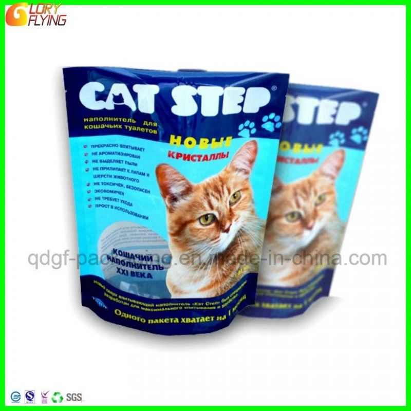 Clear Window Plastic Food Packaging Cat Litter Pouch/Bag