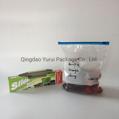 Food Grade Virgin PE Plastic Zip Lock Poly Storage Slider Bag