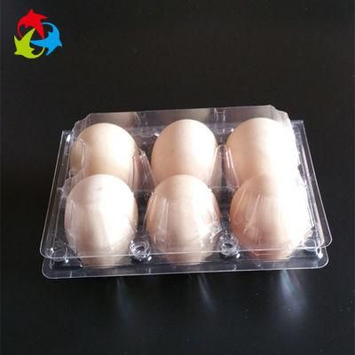 6 Holes Transparent Plastic Blister Chicken Egg Packaging Tray