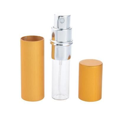 5ml Multiple Colors Aluminum Bottle Perfume Lotion Packaging Glass Tube Portable Travel Perfume Atomizer Spray Container