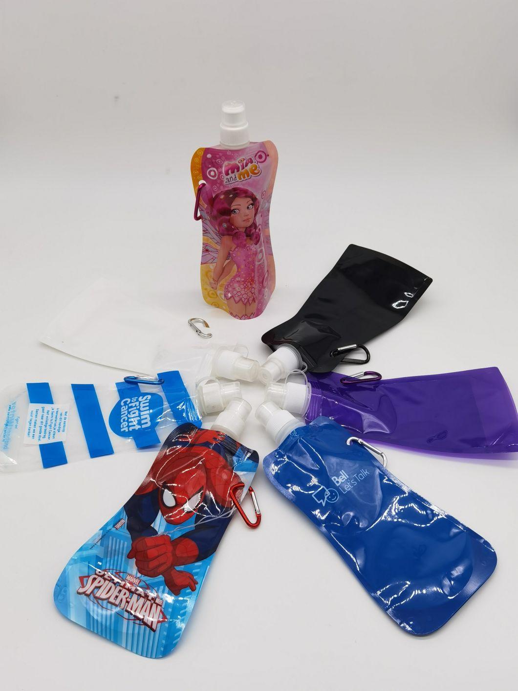 Custom Printed High Quality Doypack Plastic Folding Reusable Water Spout Pouch