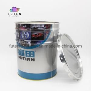 Hot Sale Cmyk Printing 20L Tin Pail 5 Gallon Metal Bucket for Chemicals Paints