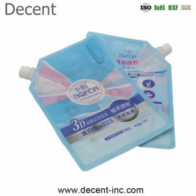 Plastic Bag Liquid Laundry Detergent Packaging with Take Handle