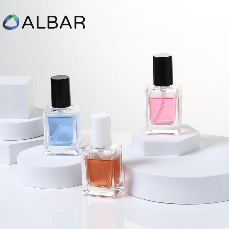 Clear or Frosted Square Rectangle Liquid Foundation Glass Packing Bottles for Cosmetics