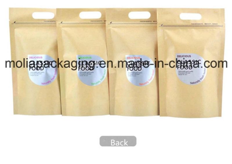 Colorful Brown Kraftpaper Zipper Bag with Window