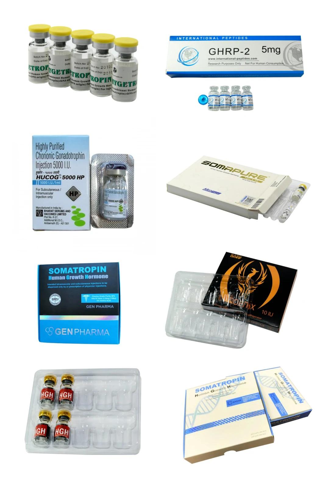 Fast Delivery Paper Box Package 100iu Kit 10X2ml 3ml Vials Packing HGH Hormone Injection for Bodybuilding Box with Label