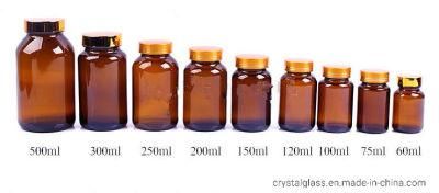 Light-Proof Glass Bottle Capsule Amber Glassware Oral Liquid Bottle 60/100/200/500ml