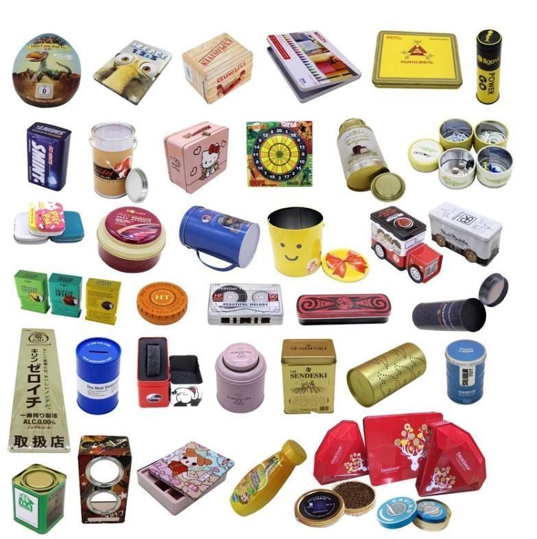 Customized Design Square Bag Tin Can with Handle, Use for Packing Cooling Powder