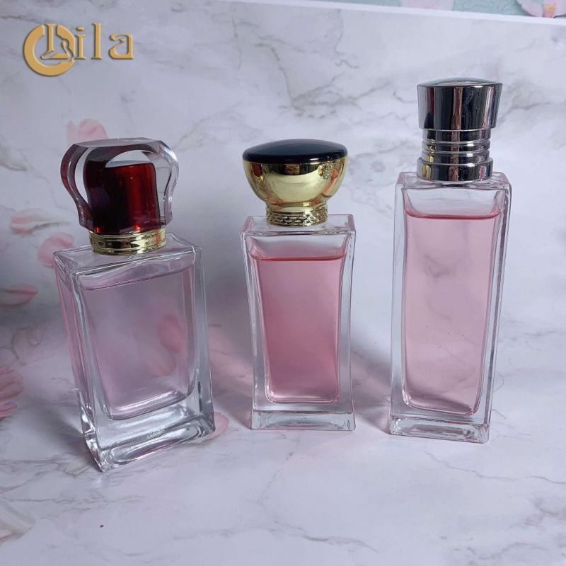 Custom High Quality Made Luxury Perfume Bottle 50ml 100ml Refill Polished Empty Glass Pump Spray Perfume Bottles