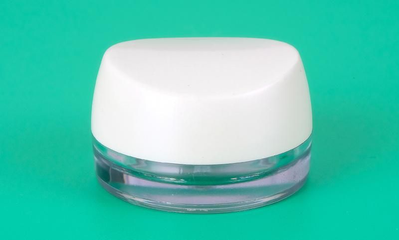 Customized Logo Luxury Cosmetic Containers 50g Acrylic Plastic Cream Clear Jar for Cosmetic Packaging