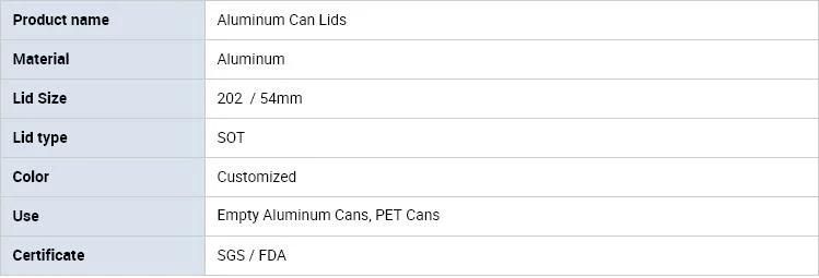 Aluminum Beer Can Lids Pop Can Ends Manufacturer