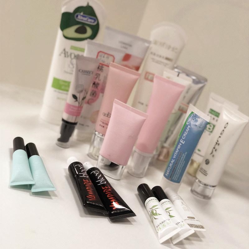 Colorful Cosmetic Plastic Oval Cosmetics Soft Tube Package for Cosmetics Primer Cream