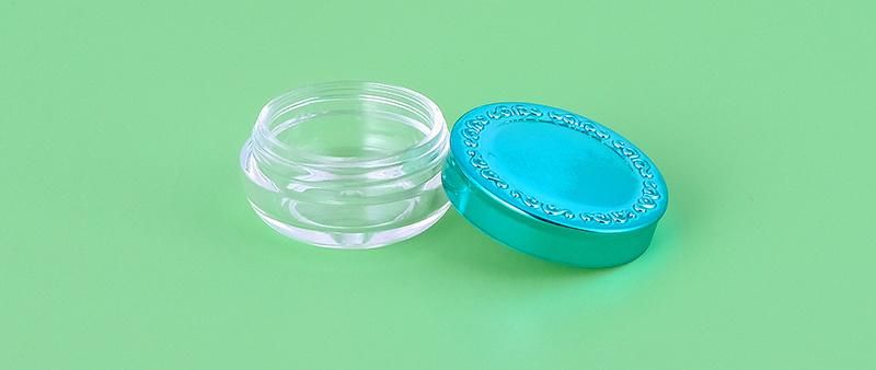 10g Luxury Clear Transparent Glitter Gel Cream Jar for Cosmetic Packaging