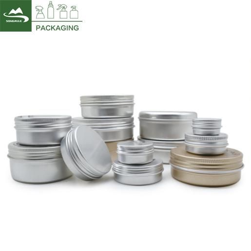 Wholesale Empty Cream Aluminum Screw Jars for Cosmetic Packaging