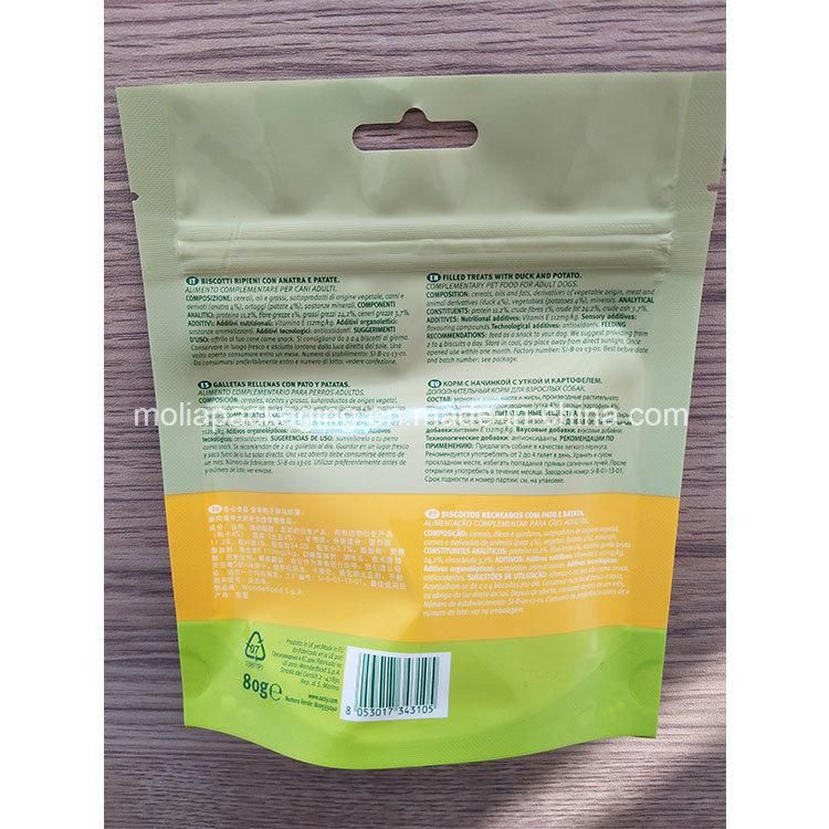 Custom Matte Plastic Bags/Stand up Pouch with Zipper for Dog Food 80g Bags with High Quality