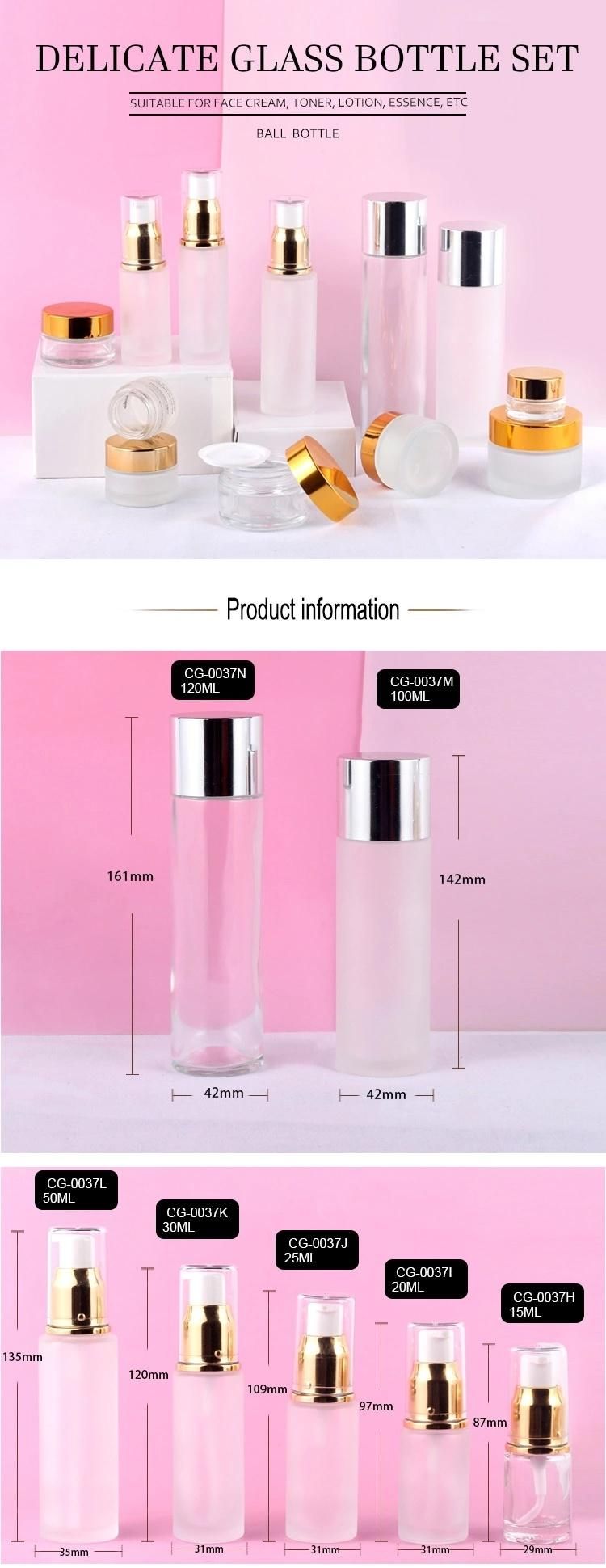 Wholesale 50g Logo Printing Cosmetic Packaging with Aluminium Pump Skin Care Set