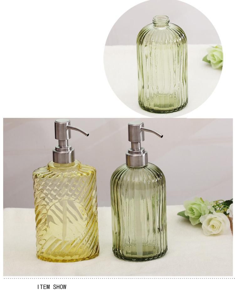 Buy Hand Sanitizer Bottle in Glass for Alcohol with Pump Head