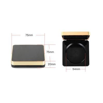 Quality Custom Black Square Compact Powder Empty Package Cosmetic Case