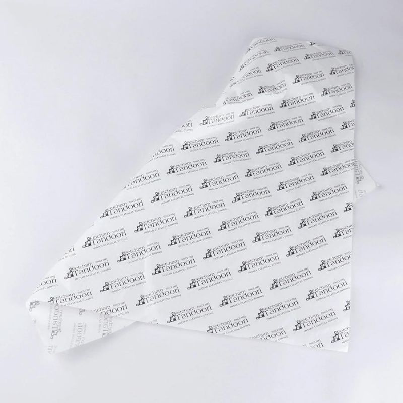 High Quality Letter Logo 17GSM 20*30" White Packing Wrapping Tissue Paper