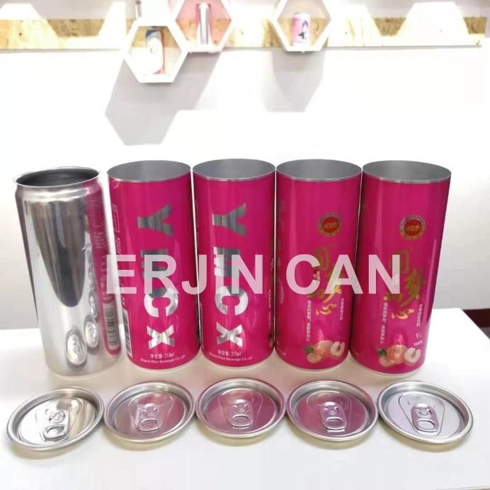 Erjin 2-PC Aluminum Blank Can Slim 250ml China