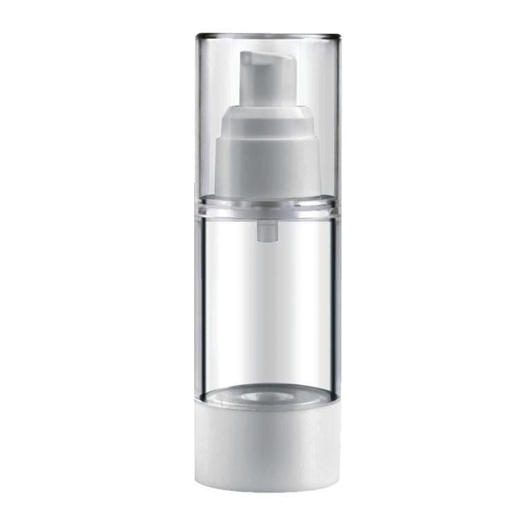 Refillable Plastic Cream Container Clear Cosmetic Bottles Airless Travel Bottle for Alcohol Spray Sanitizer Pump