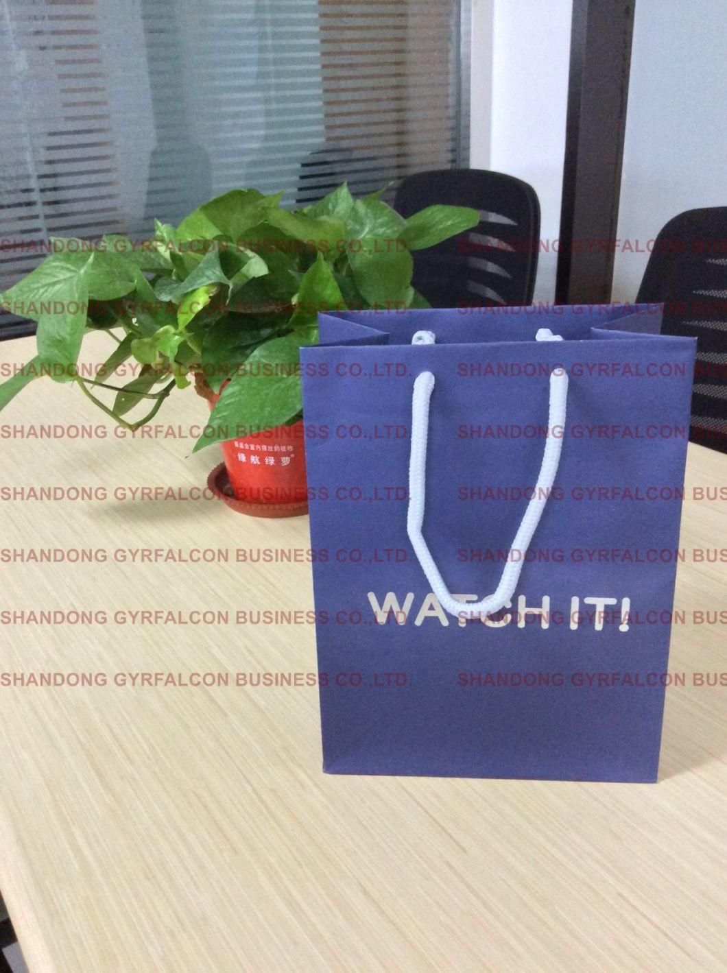 Art Paper Bag with Logo Print Glossy Lamination for Clothing/Gift/Shoes/Jewelry/Festival