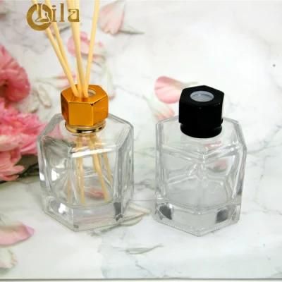 Hexagon Fragrance Bottles Wholesale Supplier Manufacturer Glass Perfume Diffuser Bottle with Cap