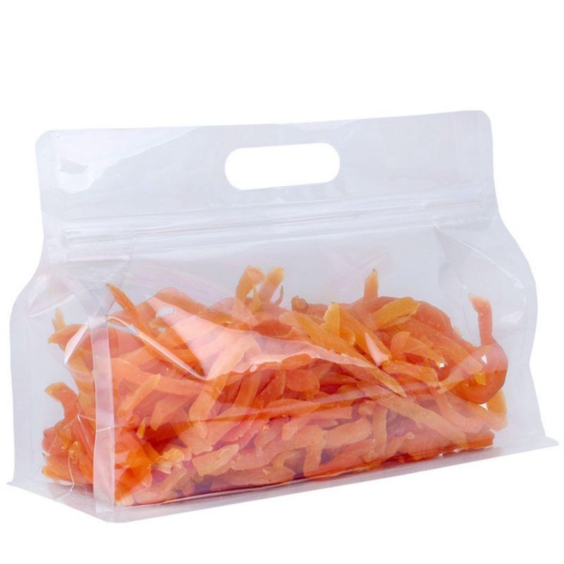 Clear Quad Seal Stand up Zipper Food Packaging Bag