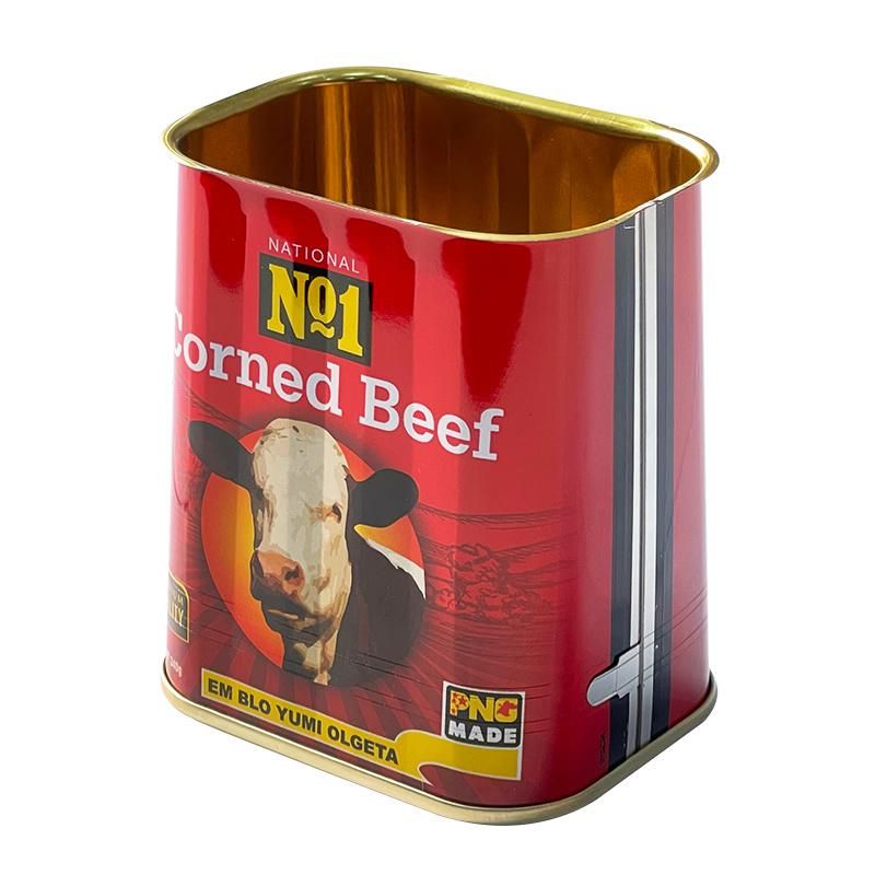 Food Grade Key Welded Open Trapezoidal Can Metal Tin Can for Luncheon Meat or Corned Beef