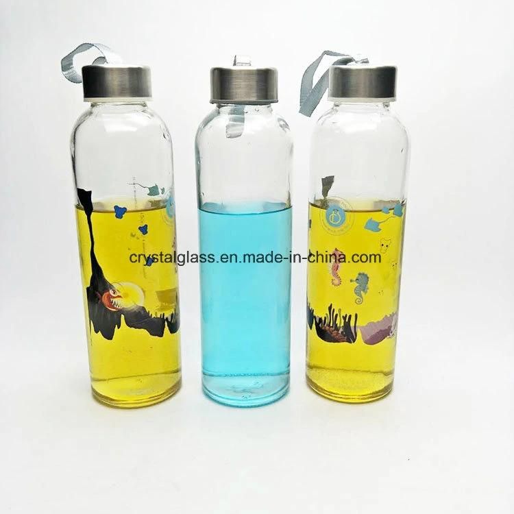 500ml 1000ml Clip Swing Milk Juice Glass Beverage Bottle with Handle