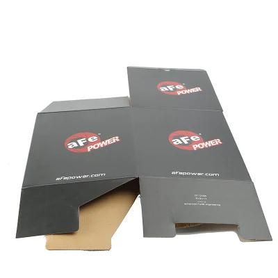 Elegant Matte Black Custom Paper Box with Logo Printing